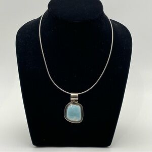 Larimar Sterling Silver Pendant